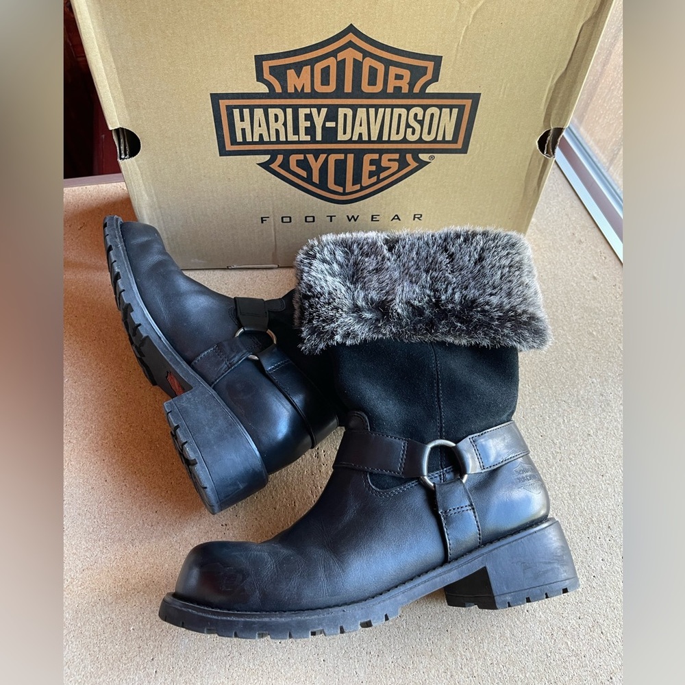 Harley-Davidson Telluride Suede Fur Boots